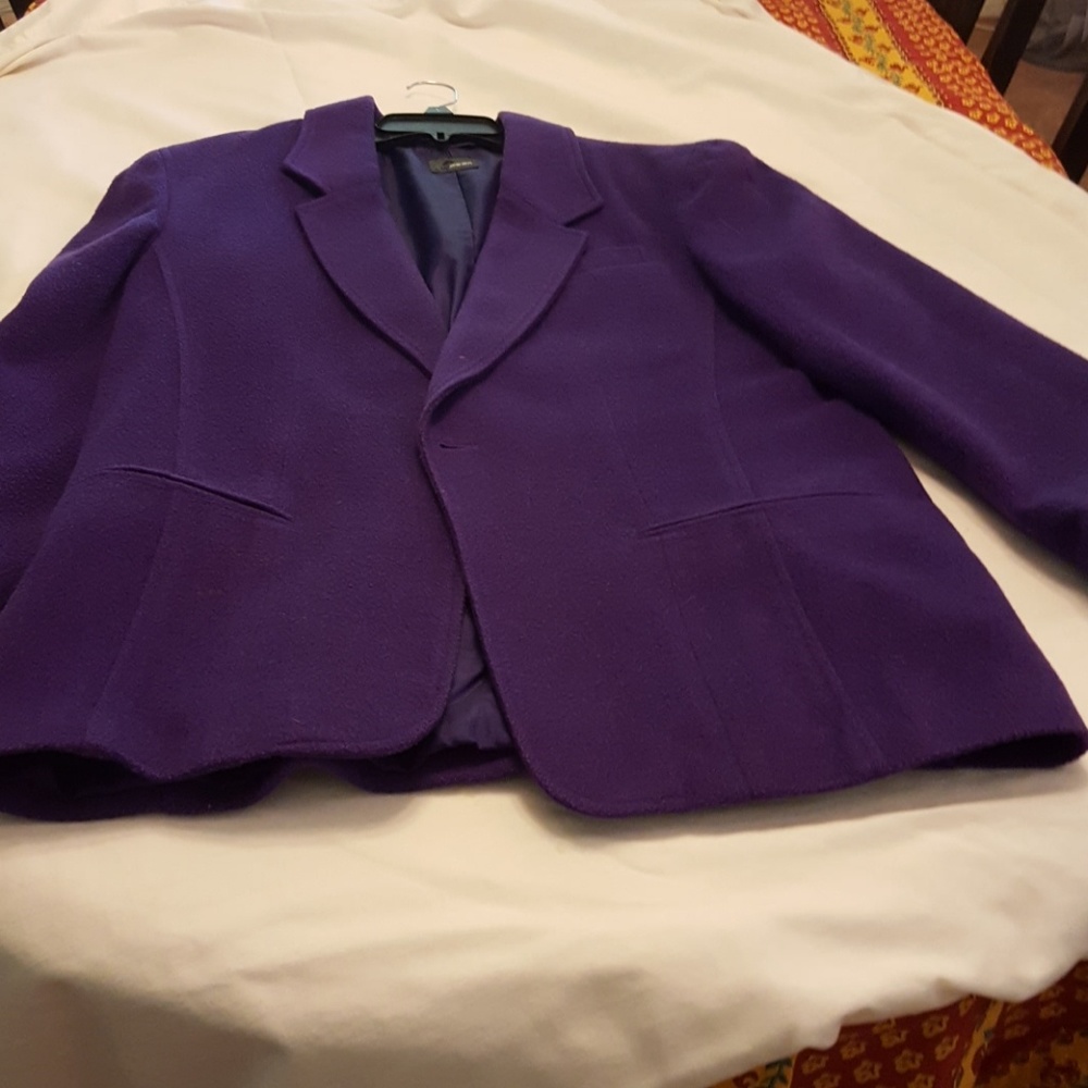 Liz wear purple wool blazer size 10